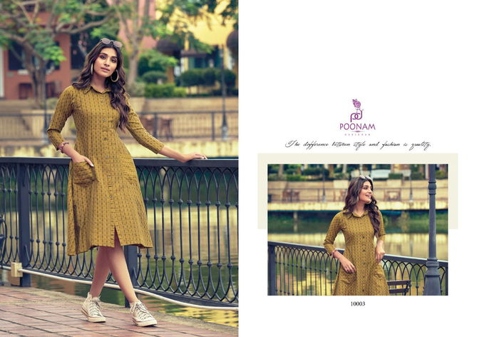 Poonam Stella Short Party Wear Kurtis Catalog
